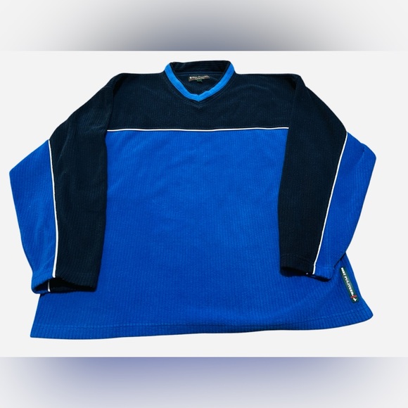 Vintage Bert Pulitzer Collectors Edition Blue Fleece Pull Over Sweatshirt XL - Picture 2 of 7